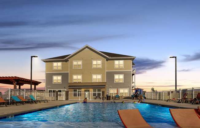 Swimming Pool With Clubhouse at One Glenn Place, Fitchburg, Wisconsin