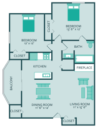 2 beds, 1 bath, 1,000 sqft, $1,050