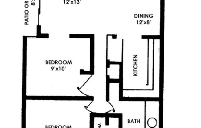 2 beds, 1 bath, 792 sqft, $1,055, Unit 404-9