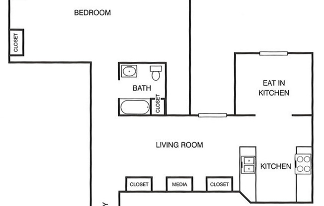 1 bed, 1 bath, 600 sqft, $1,299
