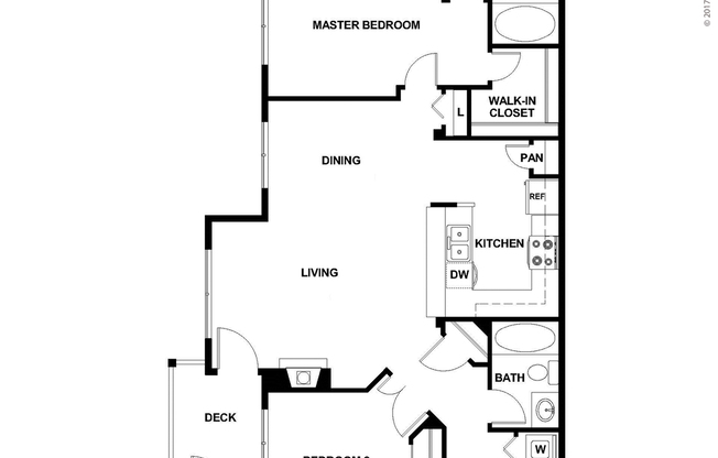 2 beds, 2 baths, 1,029 sqft, $2,511