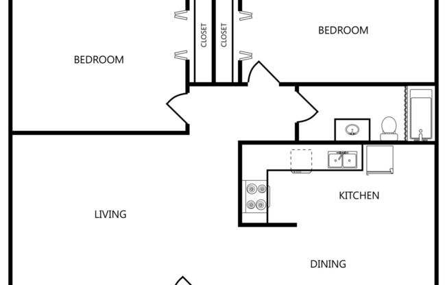 2 beds, 1 bath, 950 sqft, $2,190