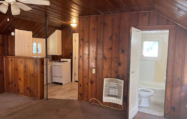 Studio Garage Apartment with Water/Trash/Gas Included in Rent!