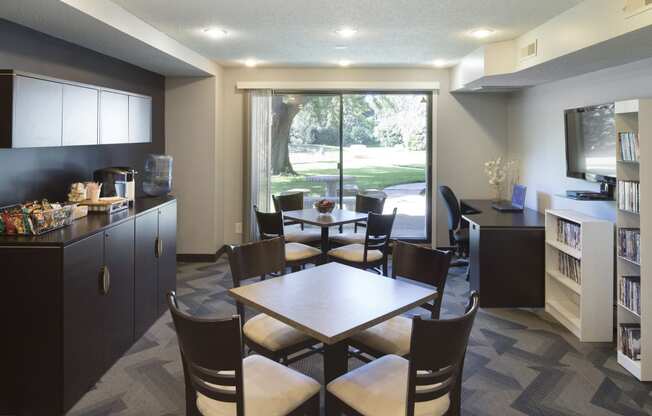 Oakwood Apartments in Plymouth, MN Party Room Cyber Cafe