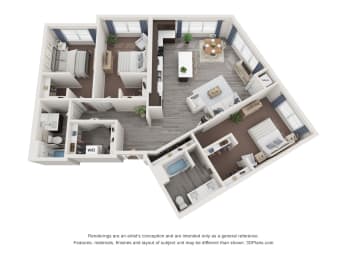 3 beds, 2 baths, 1,440 sqft, $1,987