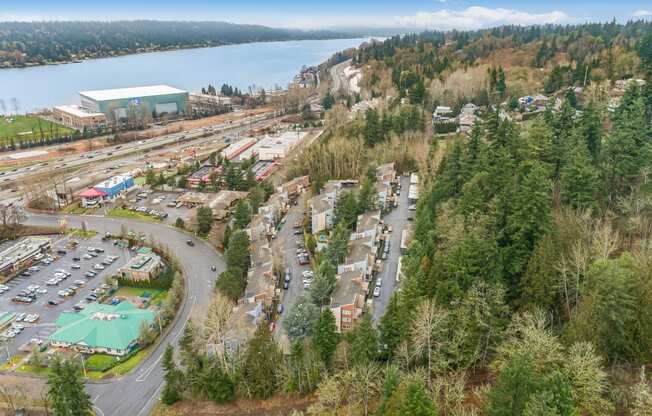 Exterior drone photo of community
