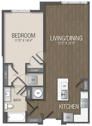 1 bed, 1 bath, 799 sqft, $2,201