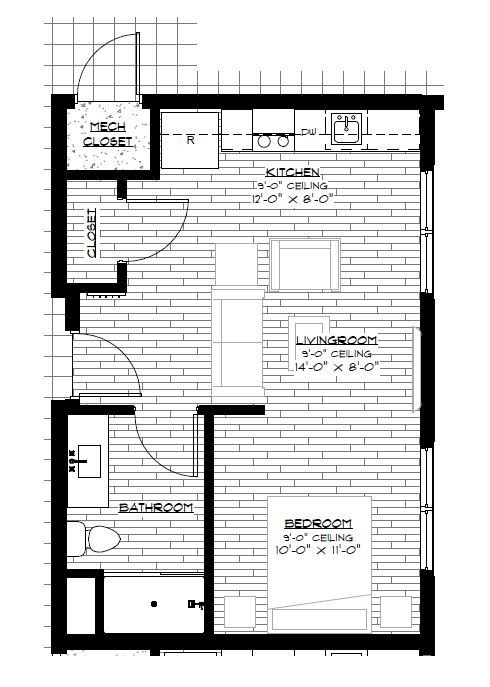 Studio, 1 bath, 482 sqft, $795, Unit Unit 212