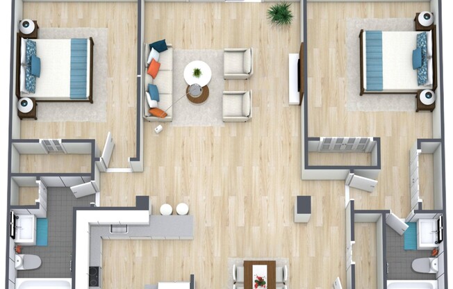 2 beds, 2 baths, 1,260 sqft, $2,350