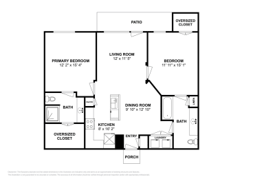 2 beds, 2 baths, 1,050 sqft, $1,825