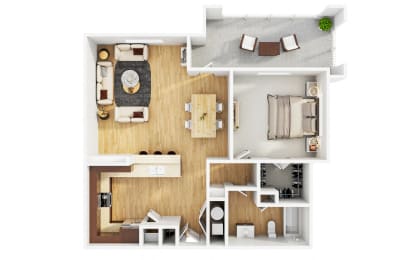 1 bed, 1 bath, 874 sqft, $1,525