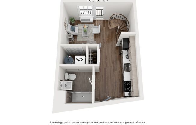 1 bed, 1 bath, 601 sqft, $2,195, Unit 631