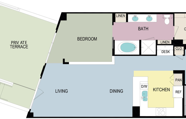 1 bed, 1 bath, 1,095 sqft, $3,803