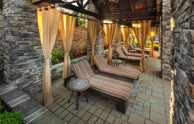 Private Cabanas with Individual Speakers