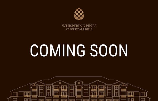 A brown background with a building and the words