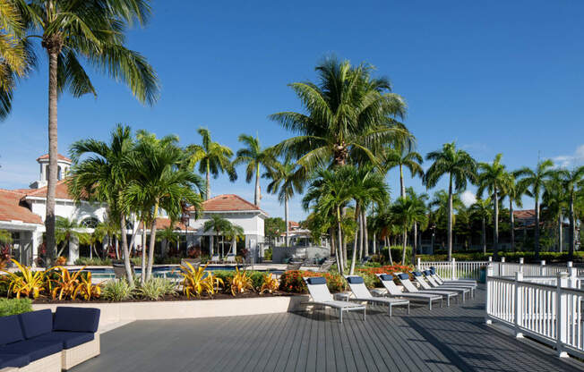 Poolside deck