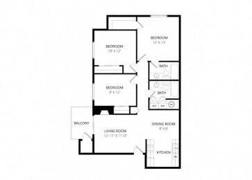 3 beds, 2 baths, 1,070 sqft, $2,550