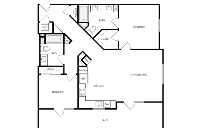 2 beds, 2 baths, 1,175 sqft, $4,774