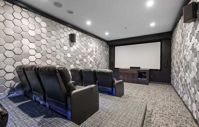 Community Movie Theater at Avant at the Arboretum Apartments in Lisle, IL 60532