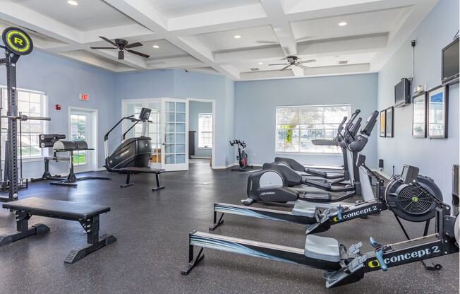 Fitness center with cardio machines  |Cypress Legends