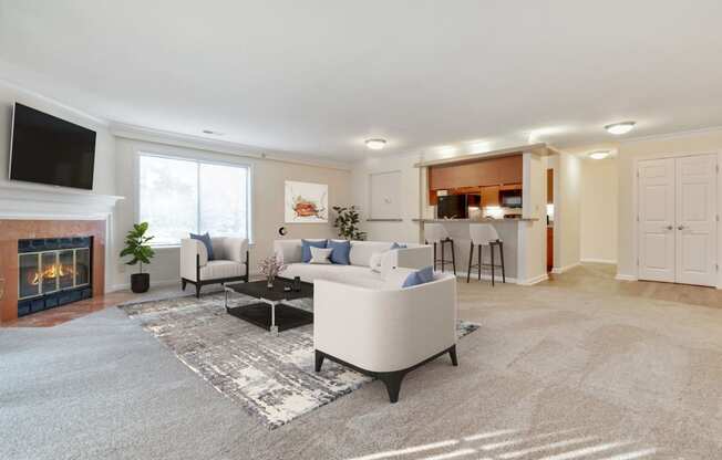 Living Room at Elme Bethesda, Maryland