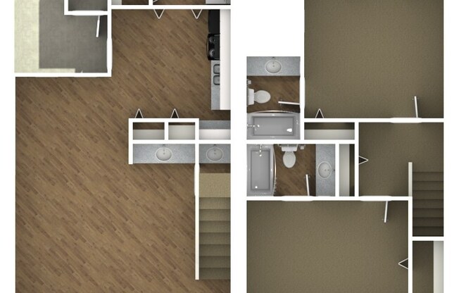 2 beds, 2.5 baths, 1,176 sqft, $1,375