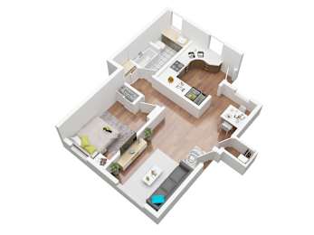 1 bed, 1 bath, 615 sqft, $2,165