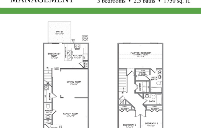 3 beds, 2.5 baths, 1,750 sqft, $1,725, Unit 82 BC