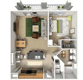 1 bed, 1 bath, 812 sqft, $1,465