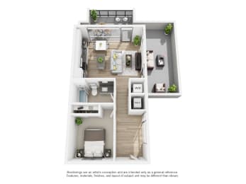 1 bed, 1 bath, 737 sqft, $2,360
