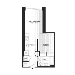 1 bed, 1 bath, 560 sqft, $1,938