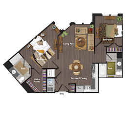 2 beds, 2 baths, 935 sqft, $3,665