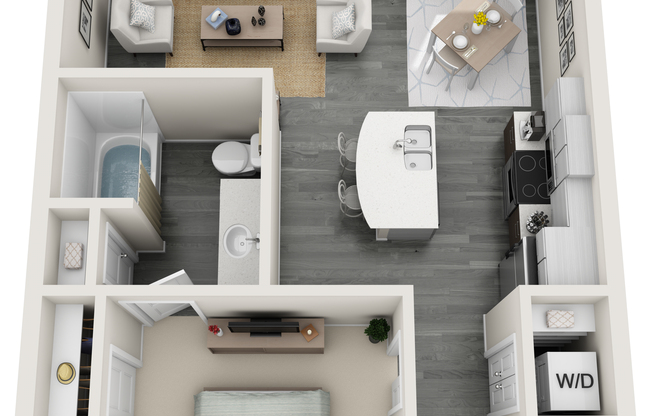 1 bed, 1 bath, 660 sqft, $1,695