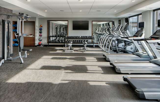 State-of-the-art fitness center with Peloton bikes- Onyx Edina