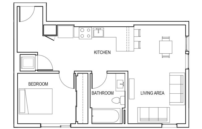 1 bed, 1 bath, 726 sqft, $4,106