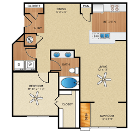 1 bed, 1 bath, 962 sqft, $1,551