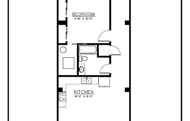 2 beds, 1 bath, 1,000 sqft, $1,825, Unit Jane 203