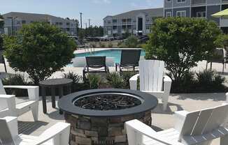 Fire pit area at The Parker Myrtle Beach, Myrtle Beach, SC, 29588