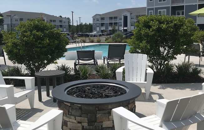 Fire pit area at The Parker Myrtle Beach, Myrtle Beach, SC, 29588