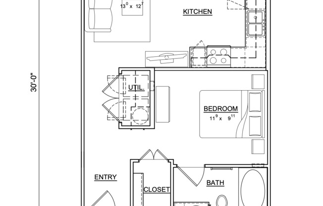 Studio, 1 bath, 600 sqft, $1,560