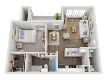 1 bed, 1 bath, 667 sqft, $1,309