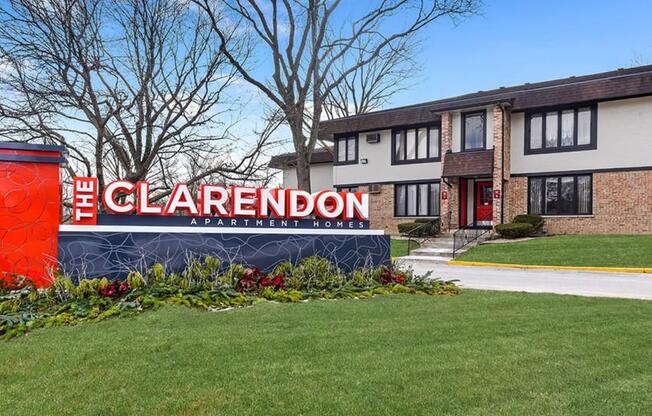 Building Sign at The Clarendon Apartment Homes, Clarendon, IL, 60514