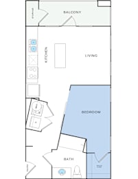 1 bed, 1 bath, 578 sqft, $915