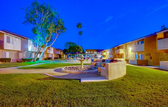 Courtyards With Trickling Fountains at Pacific Trails Luxury Apartment Homes, Covina, CA, 91722