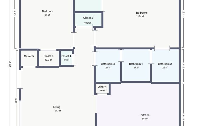 2 beds, 1.5 baths, 825 sqft, $960, Unit 310