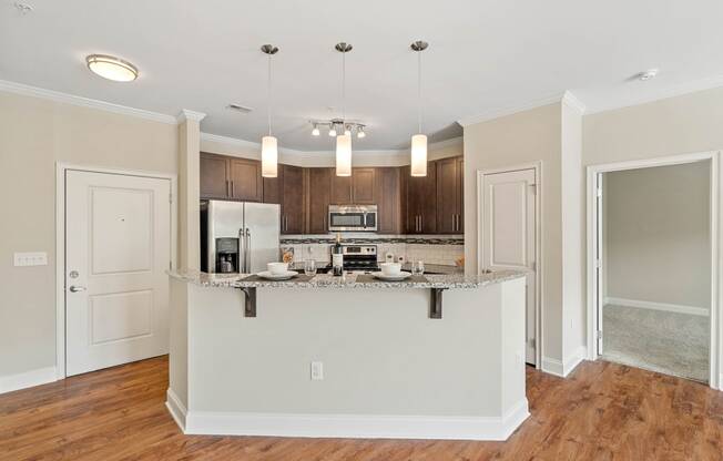 Spacious Kitchen at The Village Lofts  in Greensboro, NC