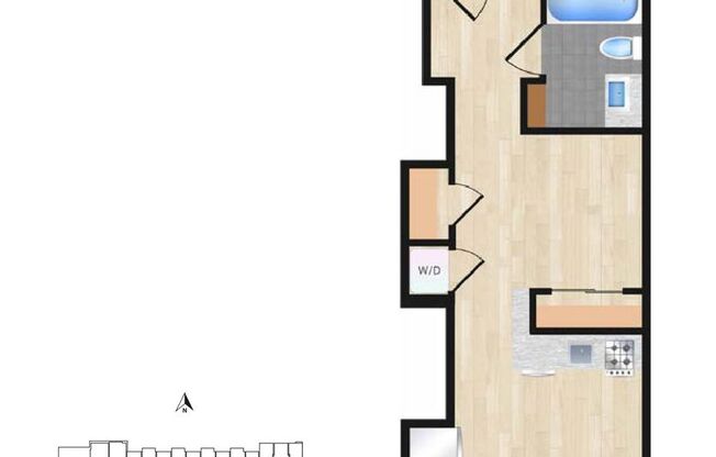 1 bed, 1 bath, $3,000, Unit 317