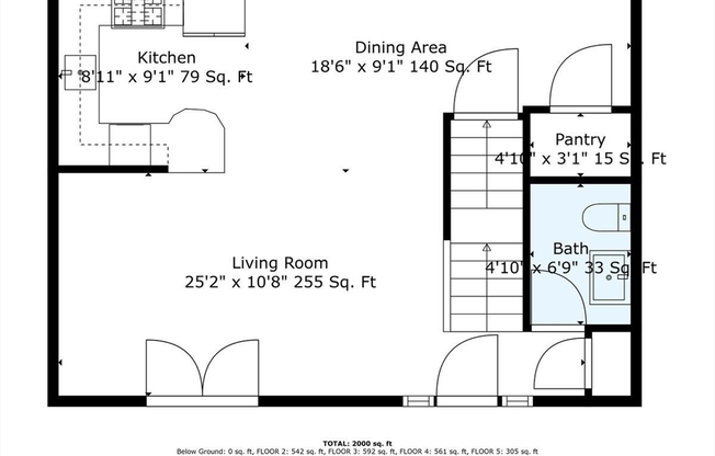 3 beds, 2.5 baths, 1,996 sqft, $4,500, Unit B