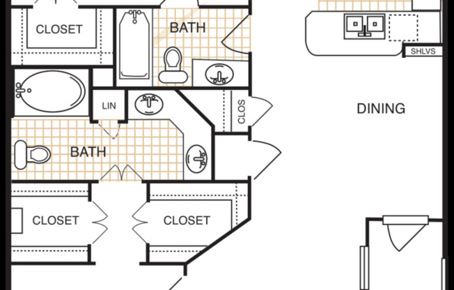 2 beds, 2 baths, 1,259 sqft, $1,773