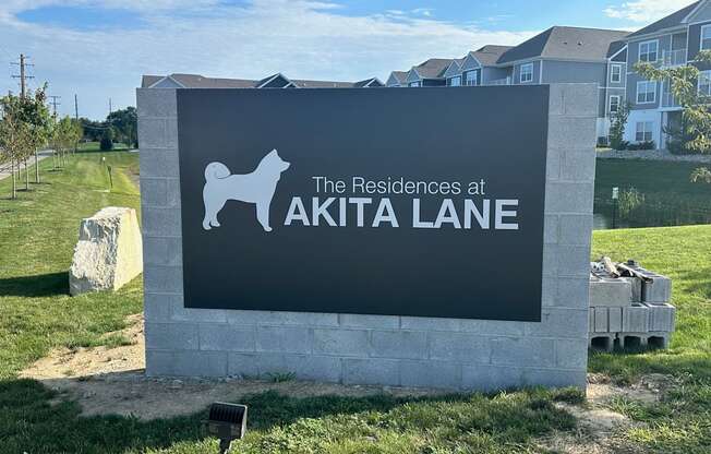 Monument Sign at The Residences at Akita Lane, Canal Winchester Ohio